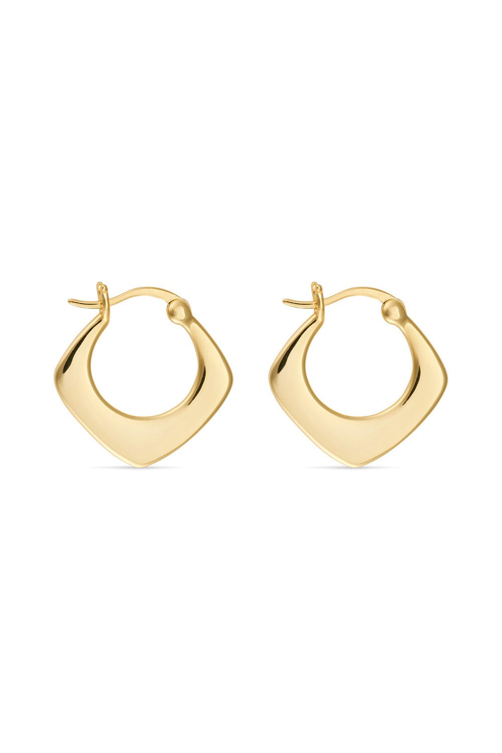 Small 18K Gold Geometric Hoops - Earrings - Elk & Bloom