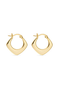 Small 18K Gold Geometric Hoops - Earrings - Elk & Bloom