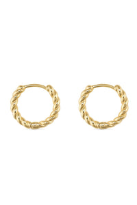 Small Gold Thin Hoop Earrings - Earrings - Elk & Bloom