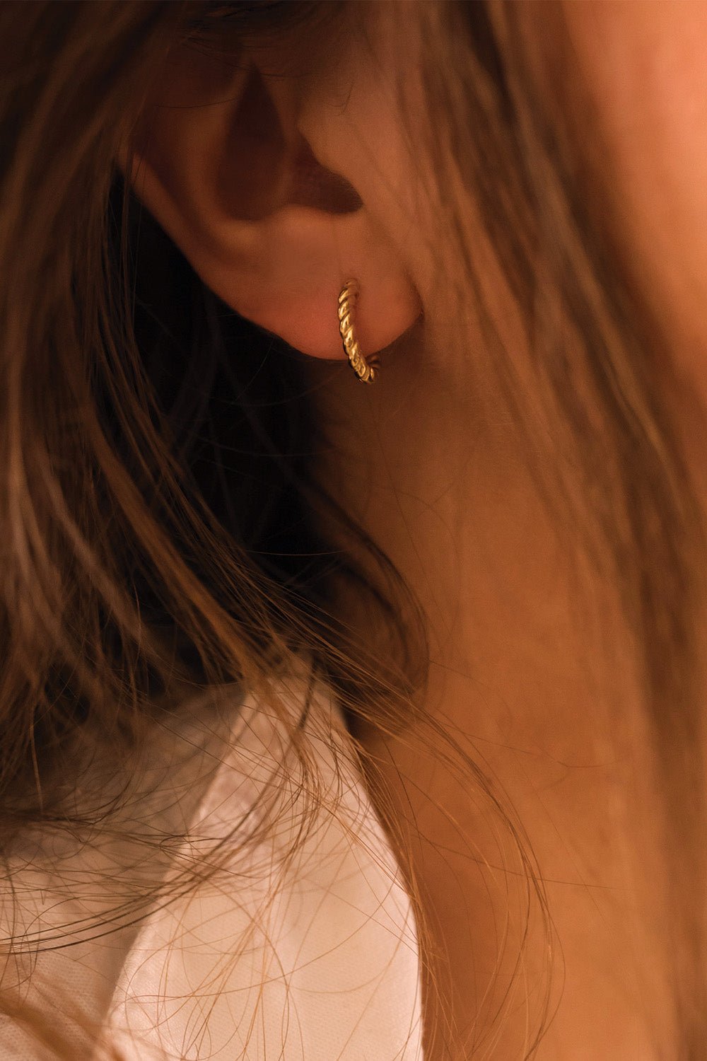 Small Gold Thin Hoop Earrings - Earrings - Elk & Bloom