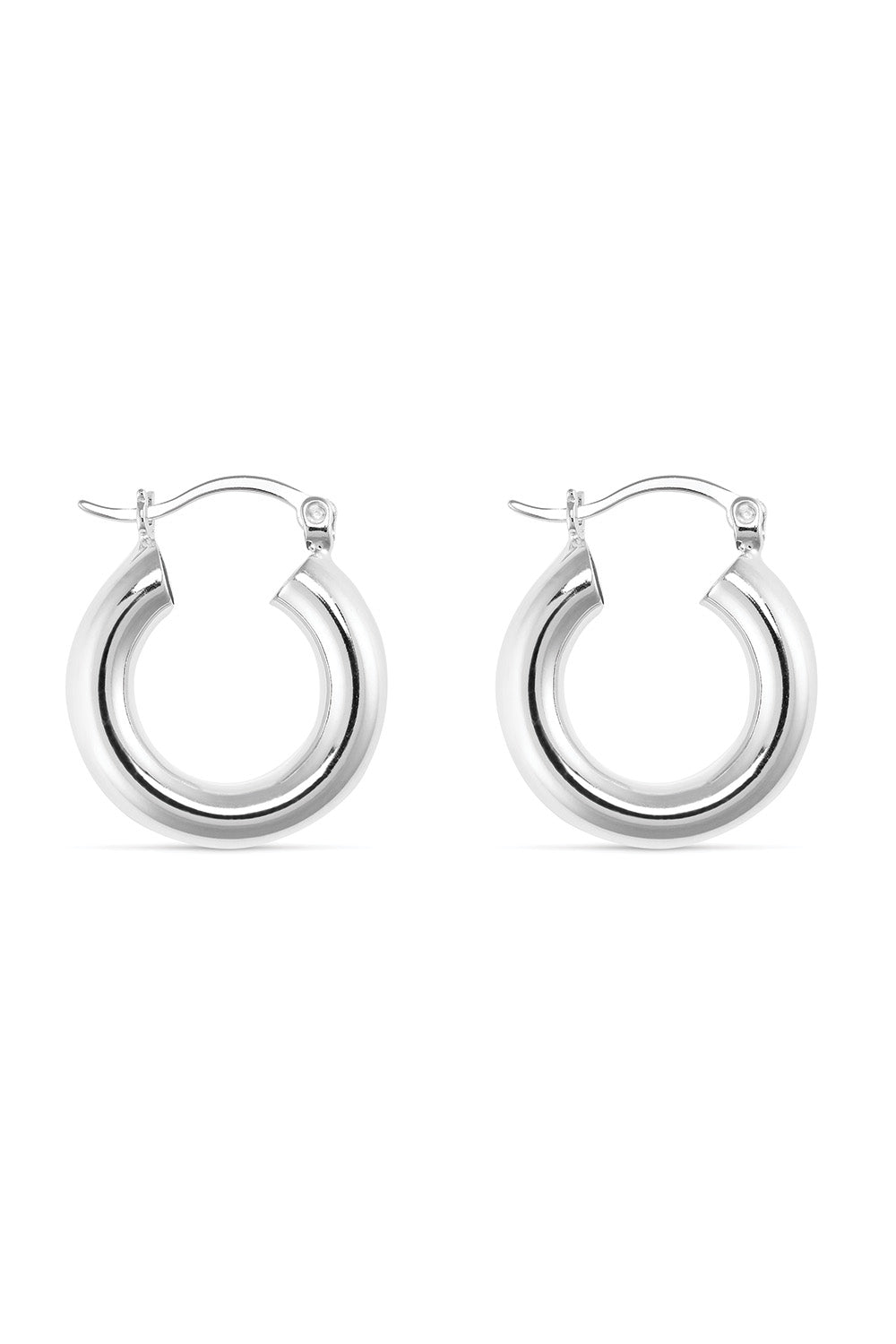 Small Sterling Silver Thick Hoops - Earrings - Elk & Bloom