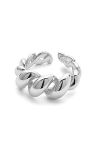 Sterling Silver Twist Link Ring - Rings - Elk & Bloom