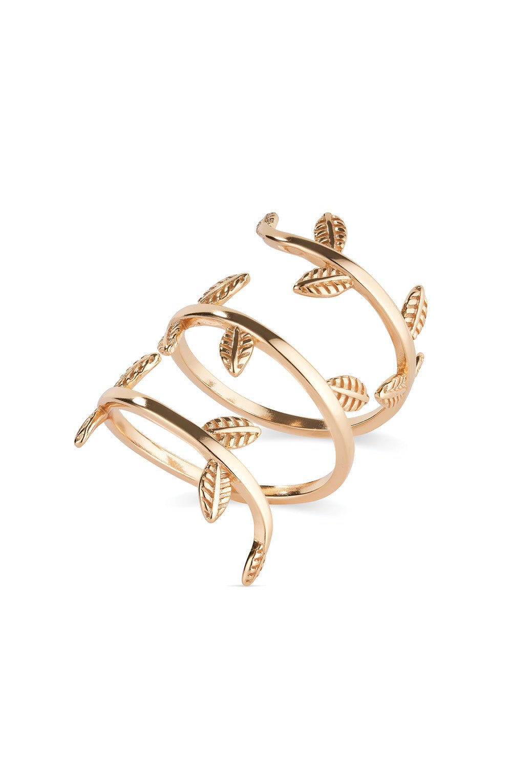 Thick 18K Gold Statement Leaf Ring - Rings - Elk & Bloom