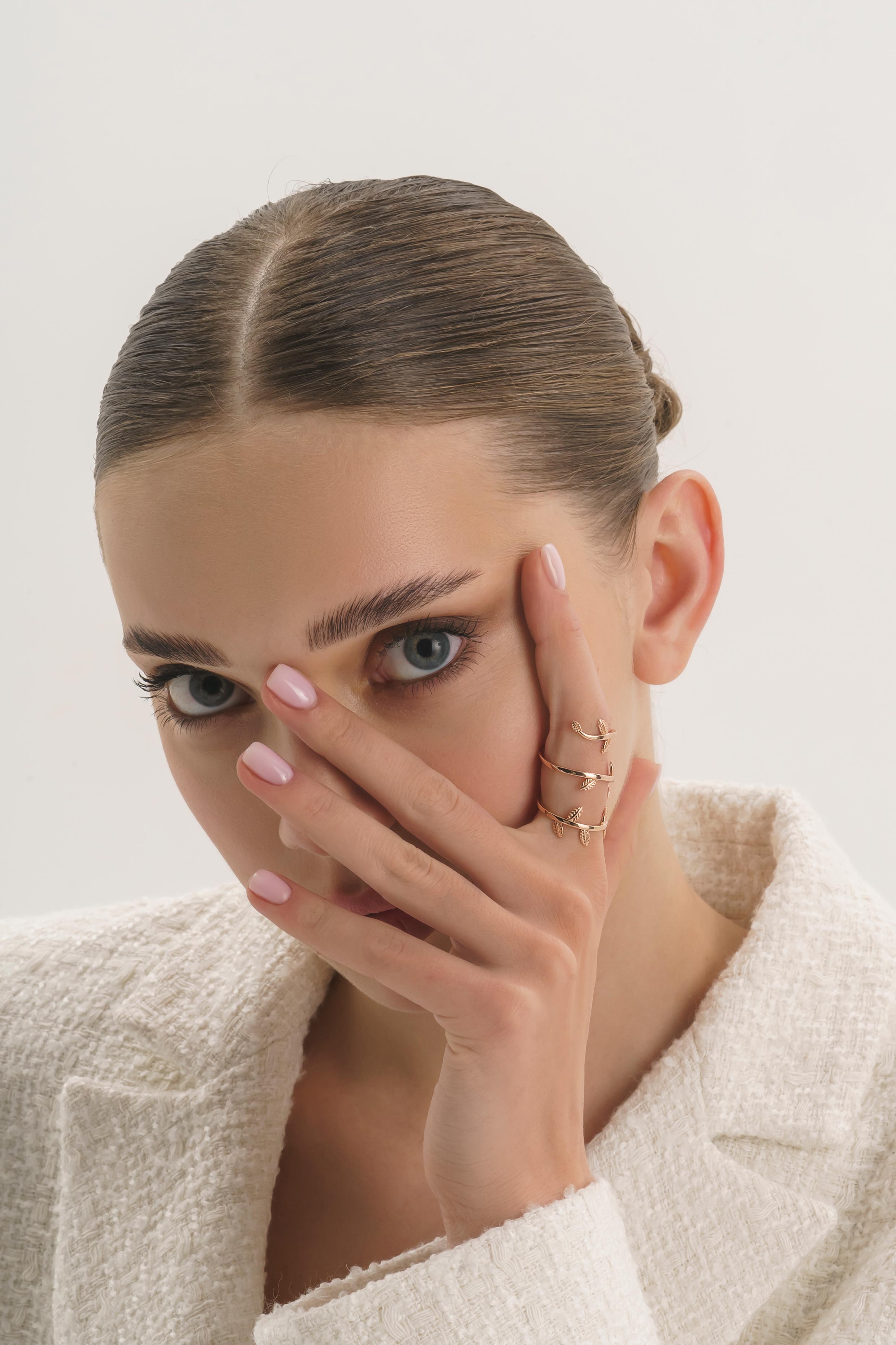 Thick 18K Gold Statement Leaf Ring - Rings - Elk & Bloom